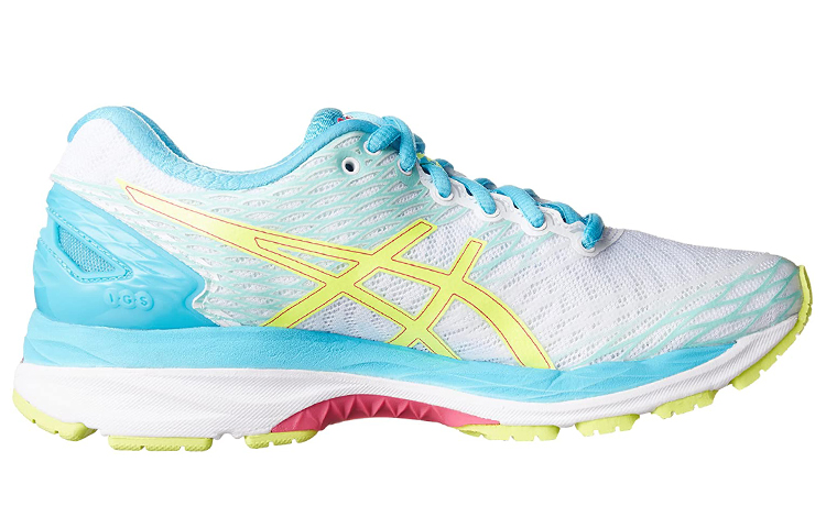 Order 亞瑟士 女款 Gel-Nimbus 18 舒適透氣耐磨運動跑步鞋 白藍