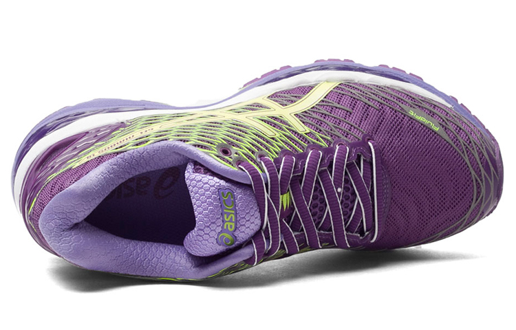 Shop (W) アシックス ゲルニンバス18 ライトショー 紫黄 T65XQ-3389