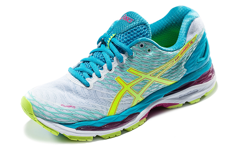 Lookbook Asics GEL-Nimbus 18 低筒 慢跑鞋 女款 白藍黃