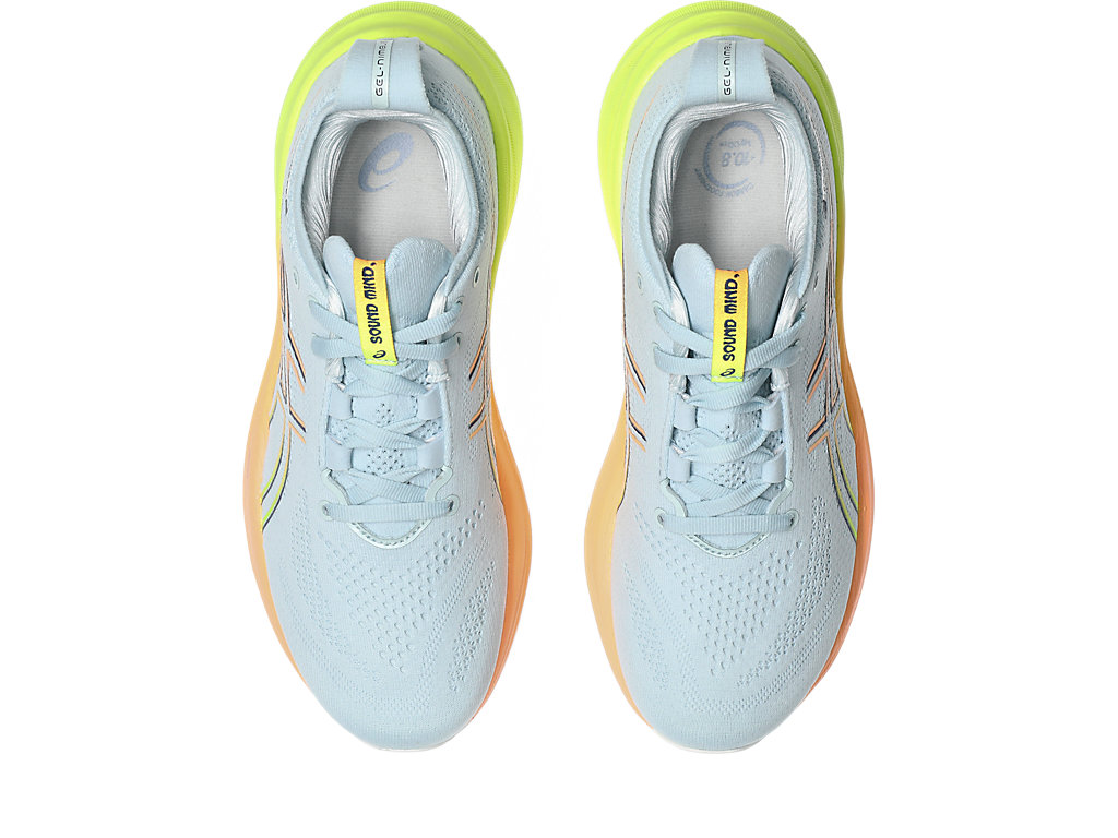 Sizing (W) 亚瑟士 Gel-Nimbus 26 巴黎版"酷灰安全黄" 1012B743-750