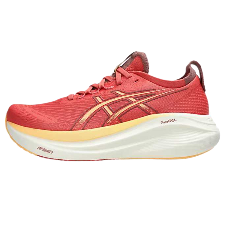 (Women) Asics GEL-NIMBUS 27 Red Low-Top Running Shoes - Stylish & Cushioned 1012B753-701