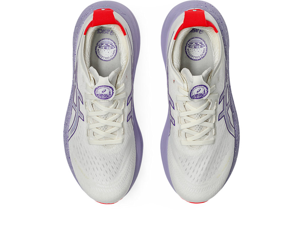 Sizing (W) 亞瑟士 GEL-NIMBUS 27 東京限定跑鞋 奶油色/江戶紫 1012B913-500
