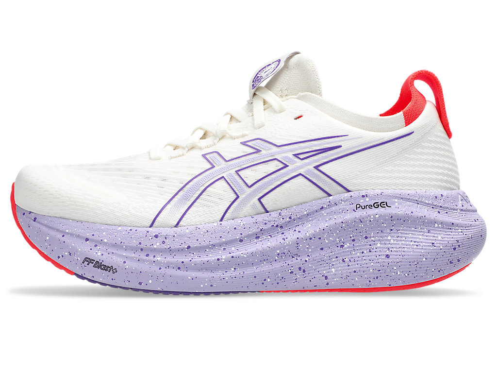 Cheap (W) ASICS GEL-NIMBUS 27 Tokyo Edition Kasut Lari Cream/Edo Purple. 1012B913-500