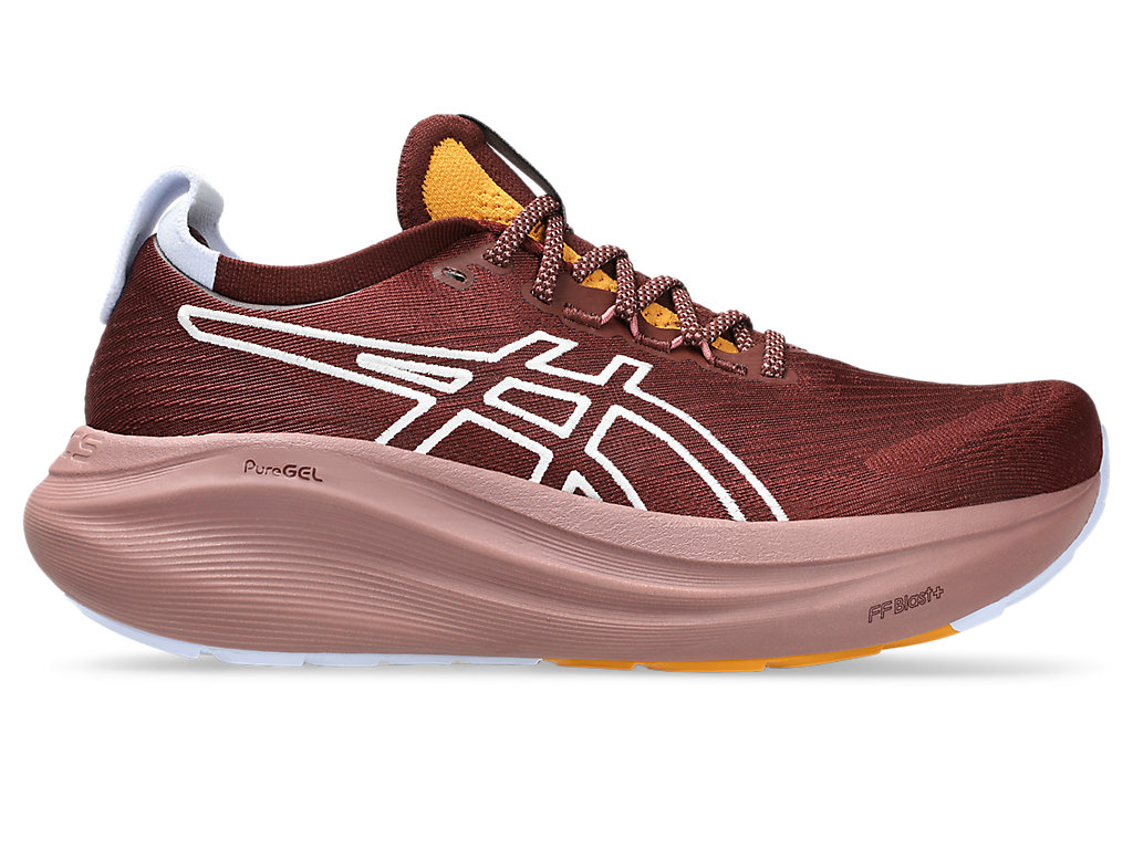 (Women) ASICS GEL-NIMBUS 27 TR Sneakers Nature Bathing/Dark Red Planet 1012B908-600