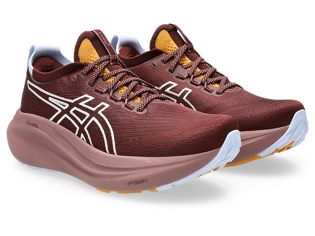 Order (W) ASICS GEL-NIMBUS 27 TR スニーカー ナチュラルバス/ダークレッドプラネット 1012B908-600