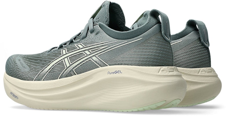 (W) 亚瑟士 GEL-NIMBUS 27 宽版跑鞋 蓝灰色/浅绿色 1012B752-402 Lookbook (W) 亚瑟士 GEL-NIMBUS 27 宽版跑鞋 蓝灰色/浅绿色 1012B752-402