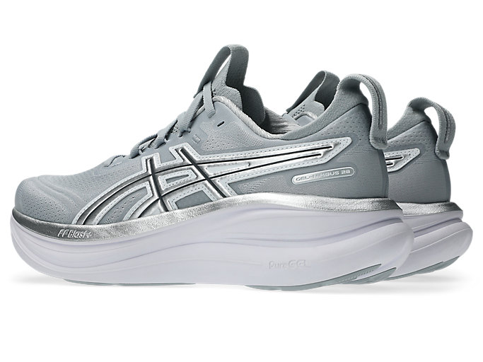 Shop (Women) ASICS GEL-NIMBUS 28 All Terrain Comfort Running Shoes Piedmont Grey/Pure Silver 1012B988-020