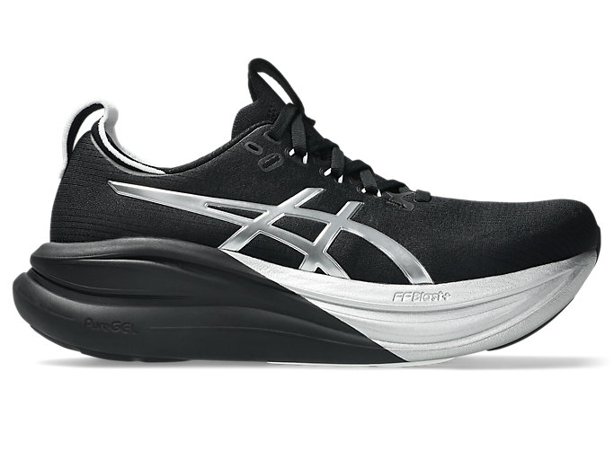 (Women) ASICS GEL-NIMBUS 28 Platinum Running Shoes Platinum/Black 1012B978-001