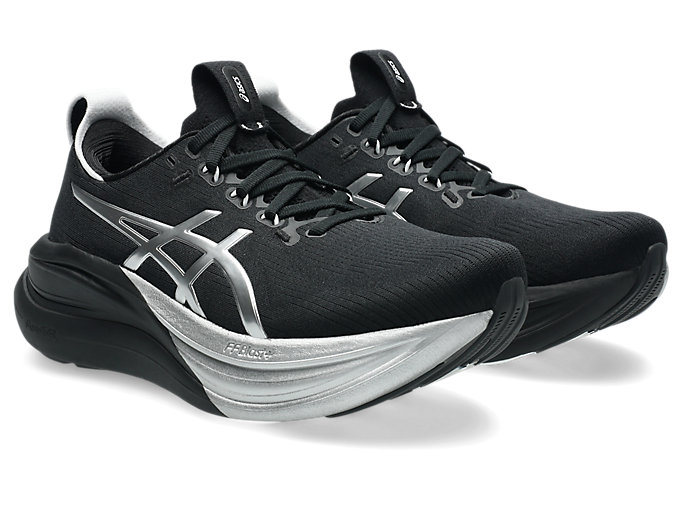 Order (W) ASICS GEL-NIMBUS 28 白金跑鞋 白金/黑 1012B978-001