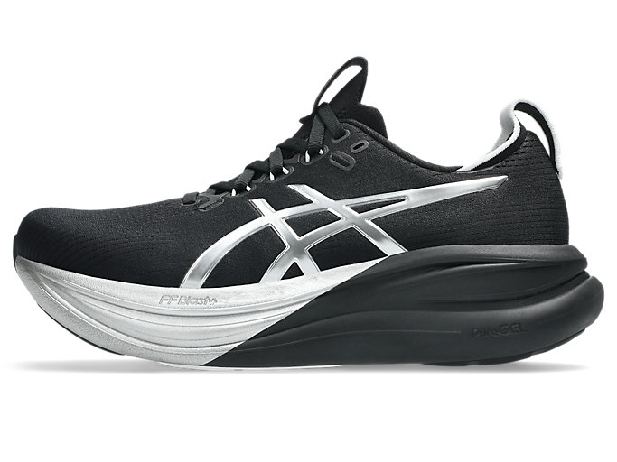 Cheap (W) ASICS GEL-NIMBUS 28 白金跑鞋 白金/黑 1012B978-001