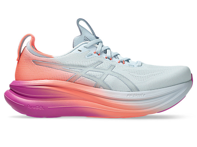 (Women) ASICS GEL-NIMBUS 28 Running Shoes. Sky/Digital Sakura 1012B987-400