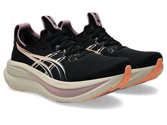 Order (W) ASICS GEL-NIMBUS 28 Hardloopschoenen Zwart/Taro Paars 1012B899-004