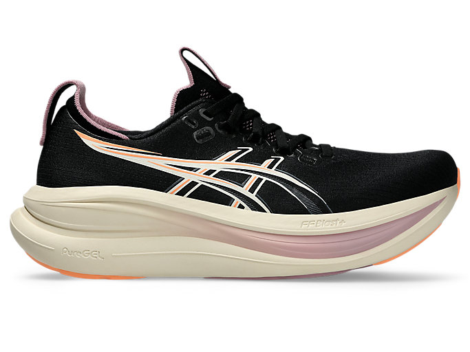 Cheap (W) ASICS GEL-NIMBUS 28 Hardloopschoenen Zwart/Taro Paars 1012B899-004
