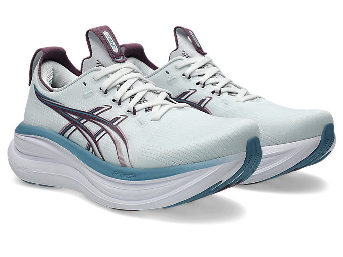 Order (W) ASICS GEL-NIMBUS 28 寬楦慢跑鞋 北極藍/絲絨紫 1012B917-400