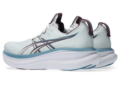 (Women) ASICS GEL-NIMBUS 28 Wide Running Shoes Arctic Blue/Velvet Purple