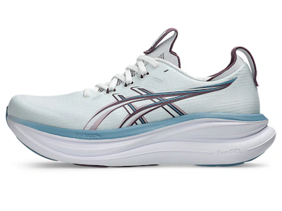 (Women) ASICS GEL-NIMBUS 28 Wide Running Shoes Arctic Blue/Velvet Purple