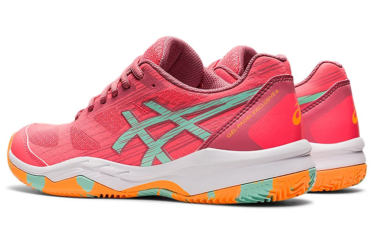 Shop Asics Gel-Padel Exclusive 6 耐磨防滑 低筒 跑步鞋 女式 粉藍色