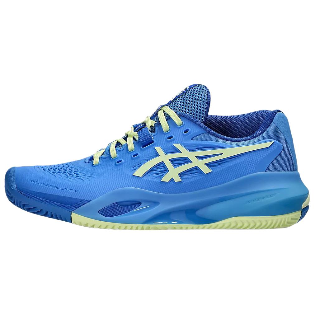 (Women) Asics GEL-RESOLUTION 10 Tennis Shoes Blue - Soft & Comfortable Low-Top. 1042A277-400
