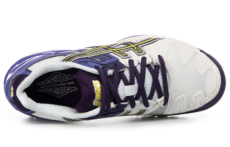 Shop (Women) ASICS Gel-Resolution 5 'White Purple' E350Y-0133