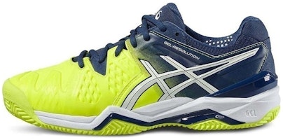 (Women) ASICS Gel-Resolution 6 Clay 'Yellow Blue' E503Y-0701 (Women) ASICS Gel-Resolution 6 Clay 'Yellow Blue' E503Y-0701