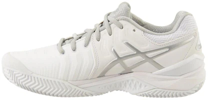 (Women) ASICS Gel-Resolution 7 Clay Court Shoes For White/Grey E752Y-0193 (Women) ASICS Gel-Resolution 7 Clay Court Shoes For White/Grey E752Y-0193