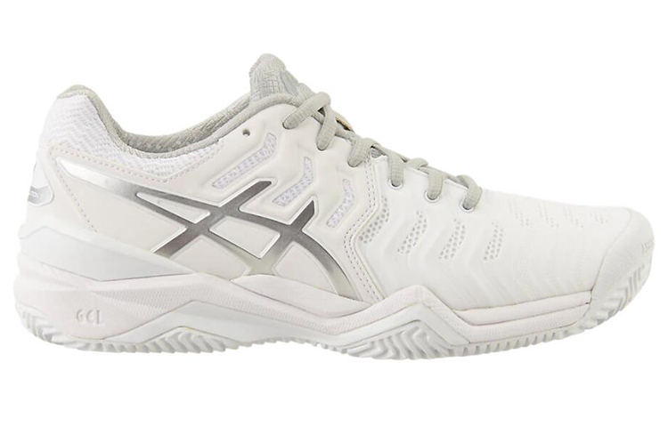 Order (Women) ASICS Gel-Resolution 7 Clay Court Shoes For White/Grey E752Y-0193