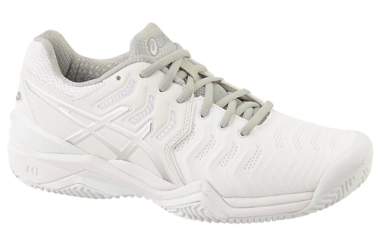 Lookbook (Women) ASICS Gel-Resolution 7 Clay Court Shoes For White/Grey E752Y-0193
