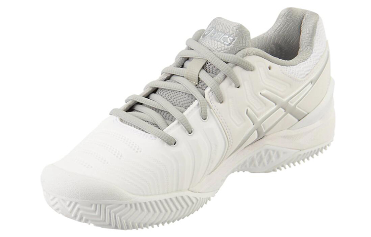 Shop (Women) ASICS Gel-Resolution 7 Clay Court Shoes For White/Grey E752Y-0193