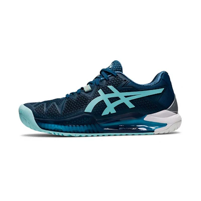 (W) ASICS Gel-Resolution 8 Low-Top Running Shoes Blue