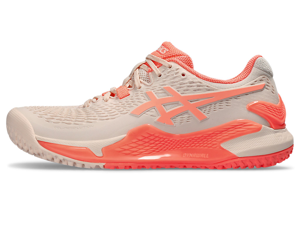 Cheap (W) ASICS Gel-Resolution 9 'Pearl Pink Sun Coral' Wanita 1042A225-700