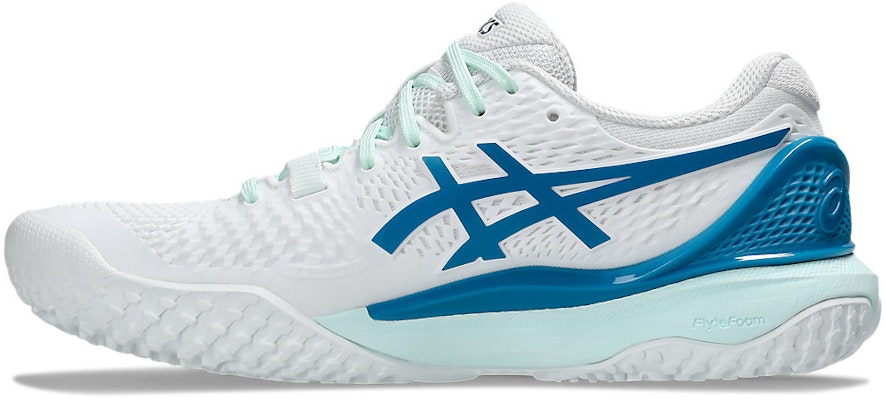 (W) ASICS Gel-Resolution 9 Oc 'Putih Teal Biru' 1042A225-102 Shop (W) ASICS Gel-Resolution 9 Oc 'Putih Teal Biru' 1042A225-102