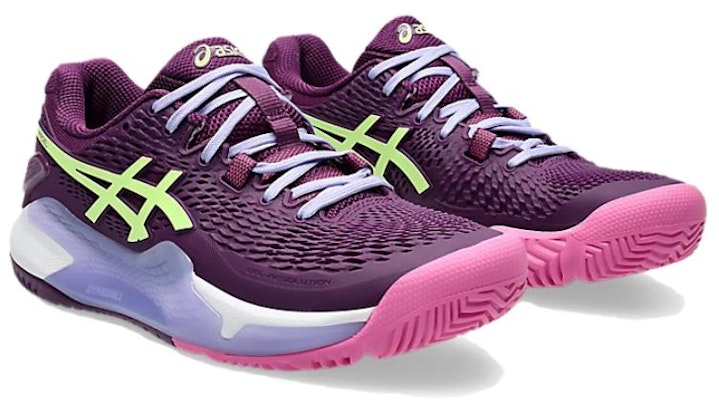 (Women) ASICS Gel-Resolution 9 Padel 'Deep Mauve Lime Green' 1042A245-500 Lookbook (Women) ASICS Gel-Resolution 9 Padel 'Deep Mauve Lime Green' 1042A245-500