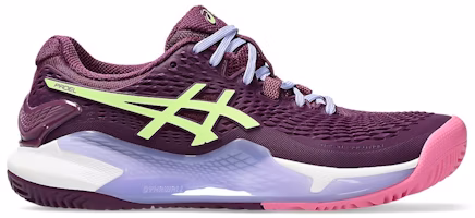 (Women) ASICS Gel-Resolution 9 Padel 'Deep Mauve Lime Green' 1042A245-500 (Women) ASICS Gel-Resolution 9 Padel 'Deep Mauve Lime Green' 1042A245-500
