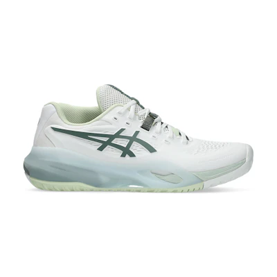 (W) ASICS GEL-RESOLUTION X (All Court) Tennis Shoes White/Monument Blue