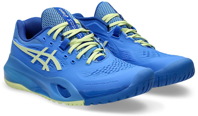 (Women) ASICS GEL-RESOLUTION X (All Court) Tennis Shoes Blue Coast/Huddle Yellow 1042A279-400 Order (Women) ASICS GEL-RESOLUTION X (All Court) Tennis Shoes Blue Coast/Huddle Yellow 1042A279-400