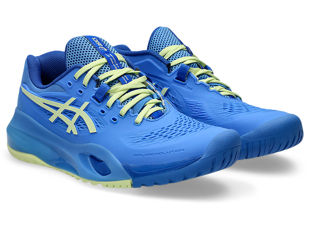 Lookbook (W) ASICS GEL-RESOLUTION X Scarpe Tennis Blue Coast/Huddle Yellow (All Court) 1042A279-400