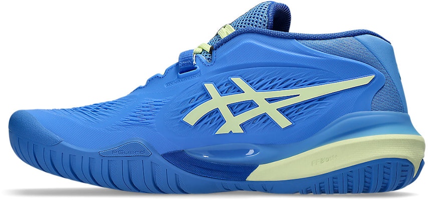 (Women) ASICS GEL-RESOLUTION X (All Court) Tennis Shoes Blue Coast/Huddle Yellow 1042A279-400 Shop (Women) ASICS GEL-RESOLUTION X (All Court) Tennis Shoes Blue Coast/Huddle Yellow 1042A279-400