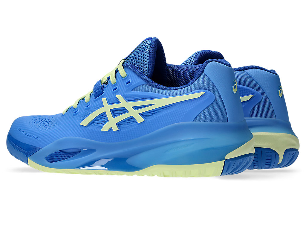 Shop (W) ASICS GEL-RESOLUTION X Scarpe Tennis Blue Coast/Huddle Yellow (All Court) 1042A279-400