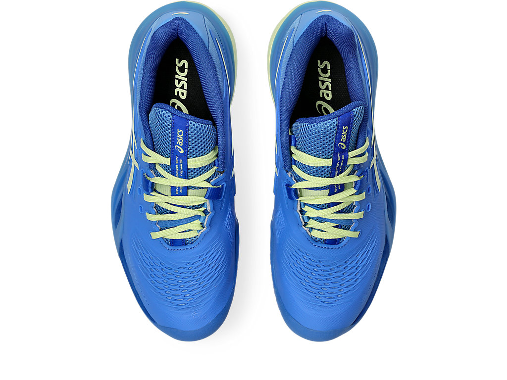 Sizing (W) ASICS GEL-RESOLUTION X Scarpe Tennis Blue Coast/Huddle Yellow (All Court) 1042A279-400