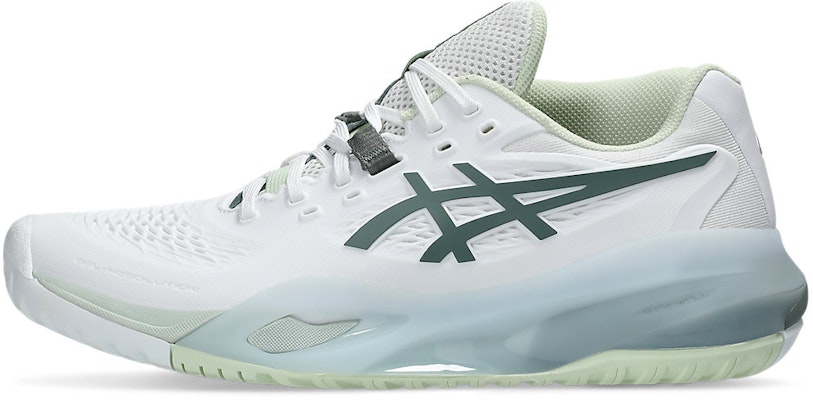 (Women) ASICS GEL-RESOLUTION X (All Court) Tennis Shoes White/Monument Blue 1042A279-102 Cheap (Women) ASICS GEL-RESOLUTION X (All Court) Tennis Shoes White/Monument Blue 1042A279-102