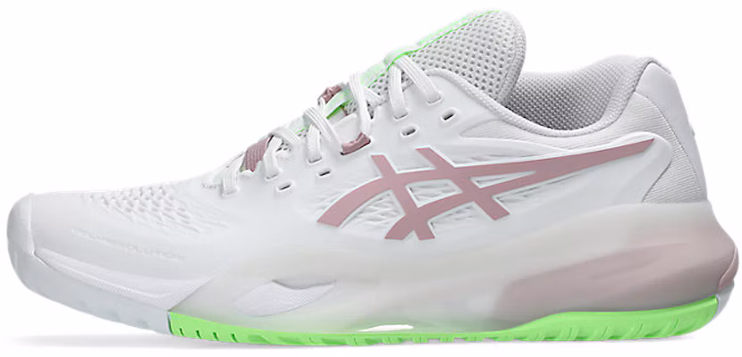 (W) ASICS GEL-RESOLUTION X 全場地網球鞋 白色/摩根石粉 1042A279-104 1