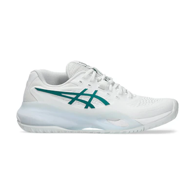 (W) ASICS GEL-RESOLUTION X All Court Tennis Shoes White/Pitch Green