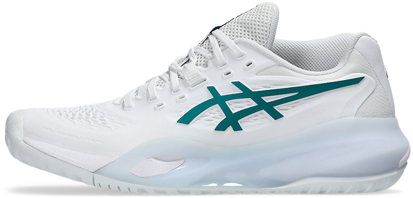 (Women) ASICS GEL-RESOLUTION X All Court Tennis Shoes White/Pitch Green 1042A279-103 Cheap (Women) ASICS GEL-RESOLUTION X All Court Tennis Shoes White/Pitch Green 1042A279-103