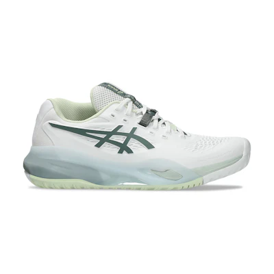 (W) ASICS GEL-RESOLUTION X All Court Wide Tennis Shoes White/Monument Blue