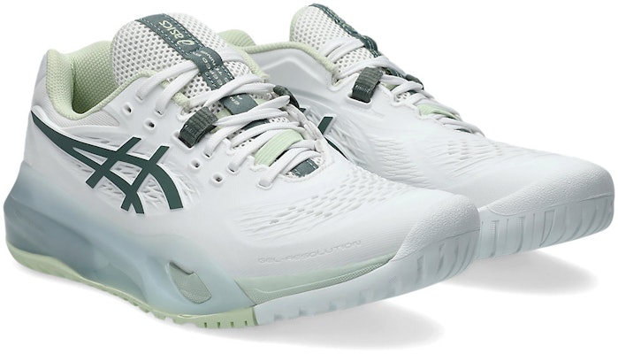 (Women) ASICS GEL-RESOLUTION X All Court Wide Tennis Shoes White/Monument Blue 1042A278-102 Order (Women) ASICS GEL-RESOLUTION X All Court Wide Tennis Shoes White/Monument Blue 1042A278-102