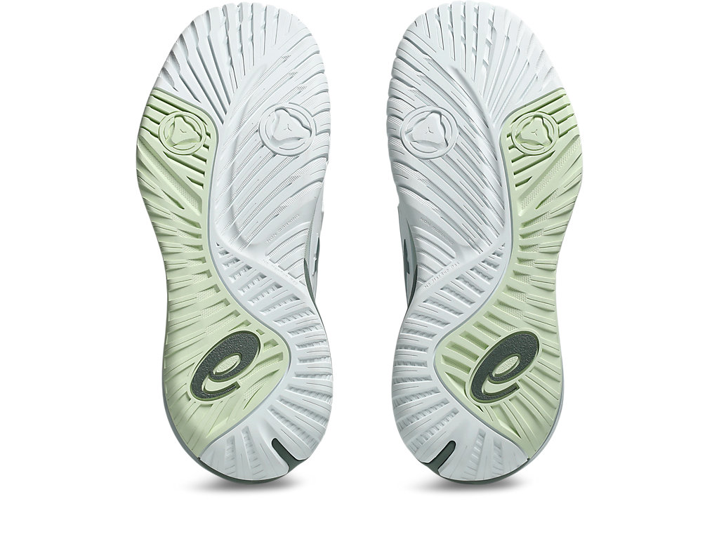 Sizing (W) 아식스 젤-레졸루션 X 올코트 와이드 테니스화 화이트/모뉴먼트 블루 1042A278-102