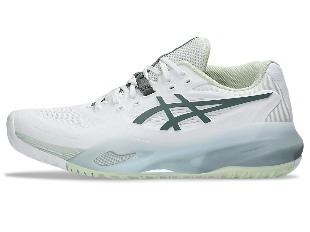 Cheap (W) 아식스 젤-레졸루션 X 올코트 와이드 테니스화 화이트/모뉴먼트 블루 1042A278-102