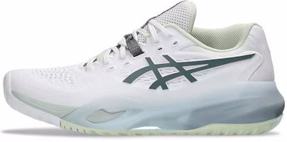 Cheap (W) ASICS GEL-RESOLUTION X 全場寬版網球鞋 白色/紀念碑藍 1042A278-102