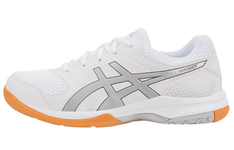 Buy Asics Gel-Rocket 8 耐磨防滑透氣 低筒 跑步鞋 女款 白銀