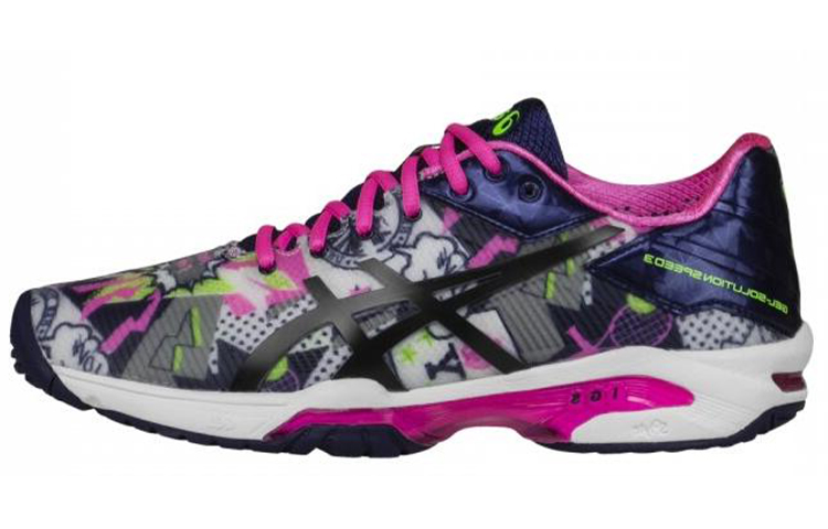 (Women) ASICS Gel-Solution Speed 'Black Purple' E668N-0149